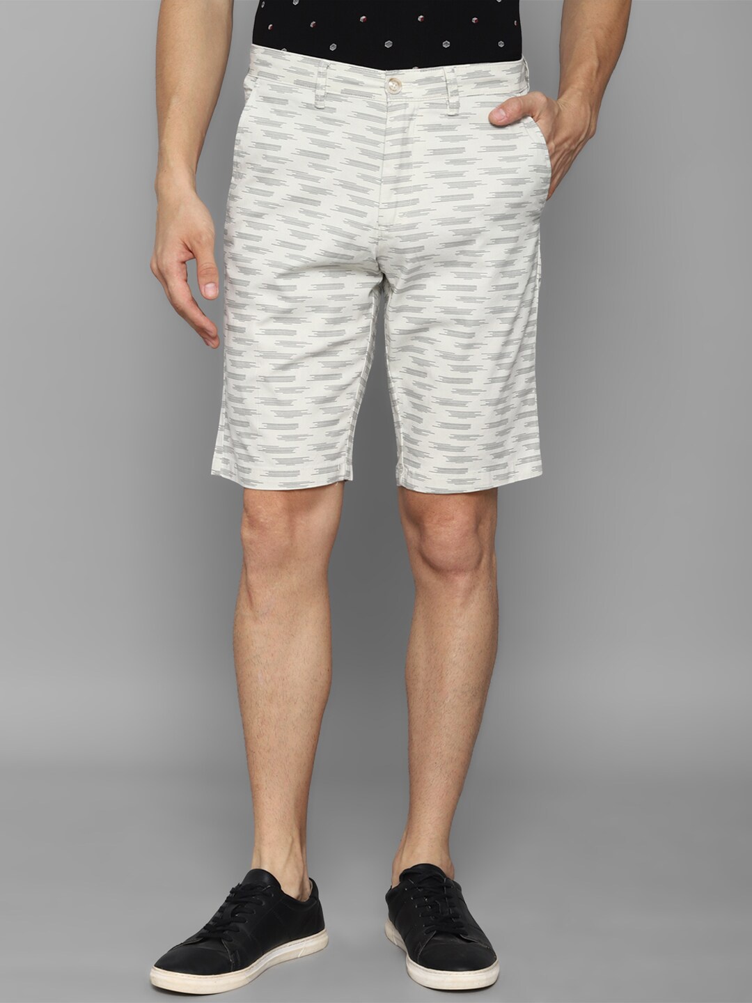 

Allen Solly Men White Printed Slim Fit Shorts