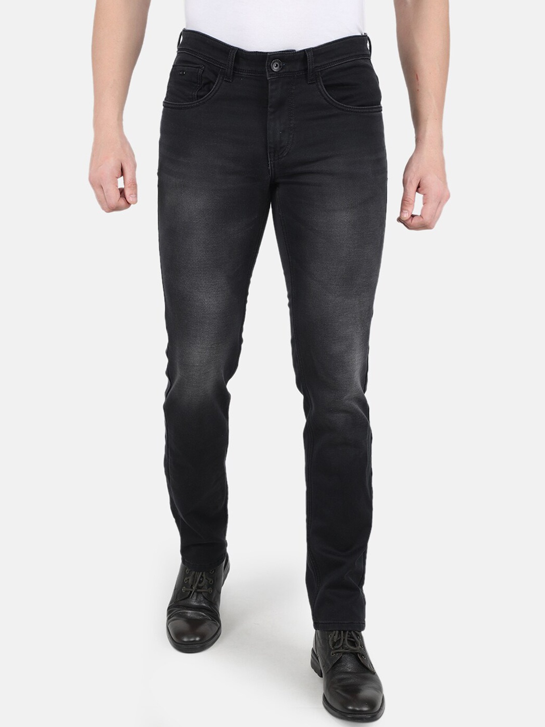 

Monte Carlo Men Black Skinny Fit Light Fade Dark Shade Stretchable Jeans