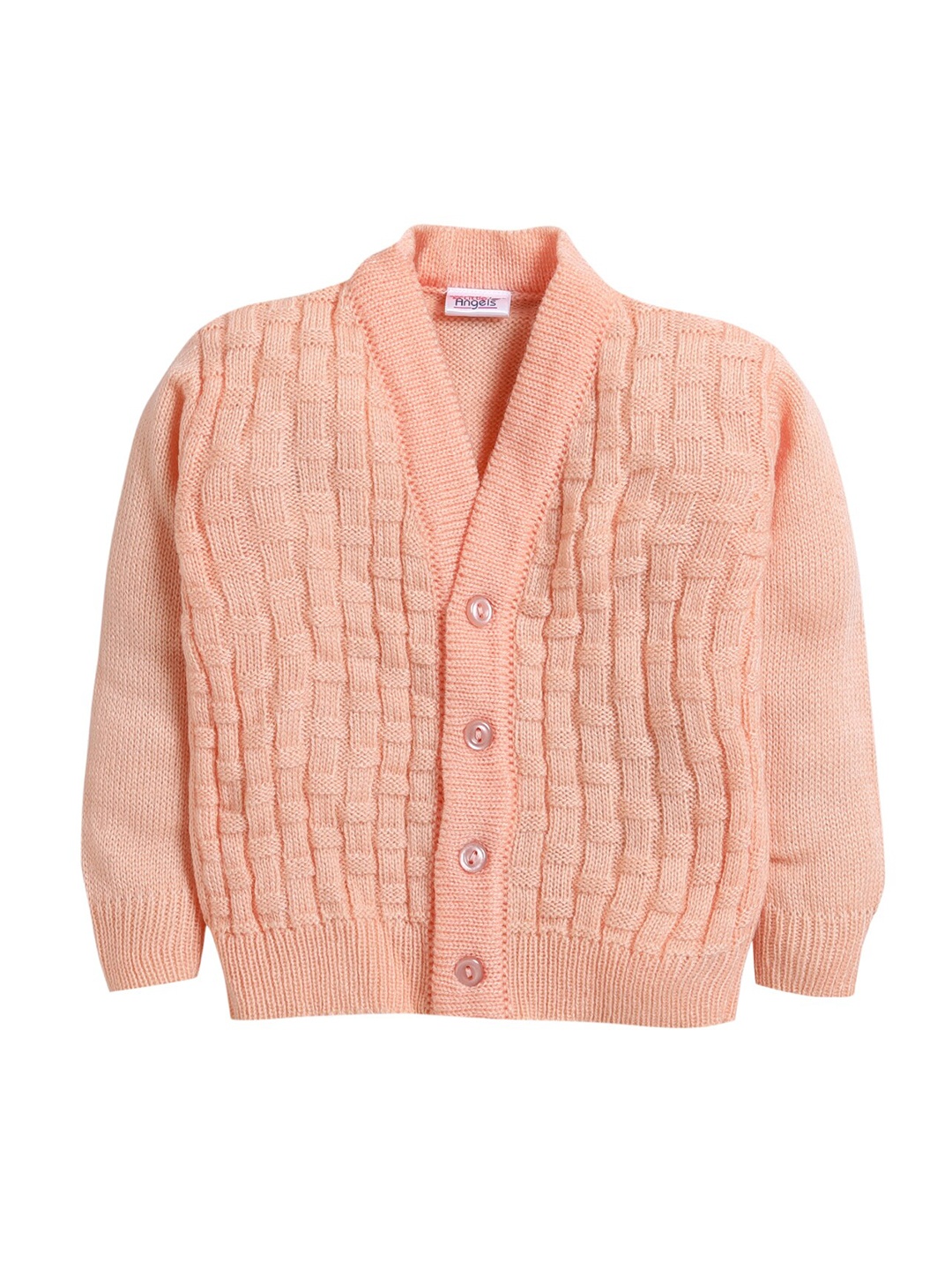 

Little Angels Unisex Kids Peach-Coloured Cardigan