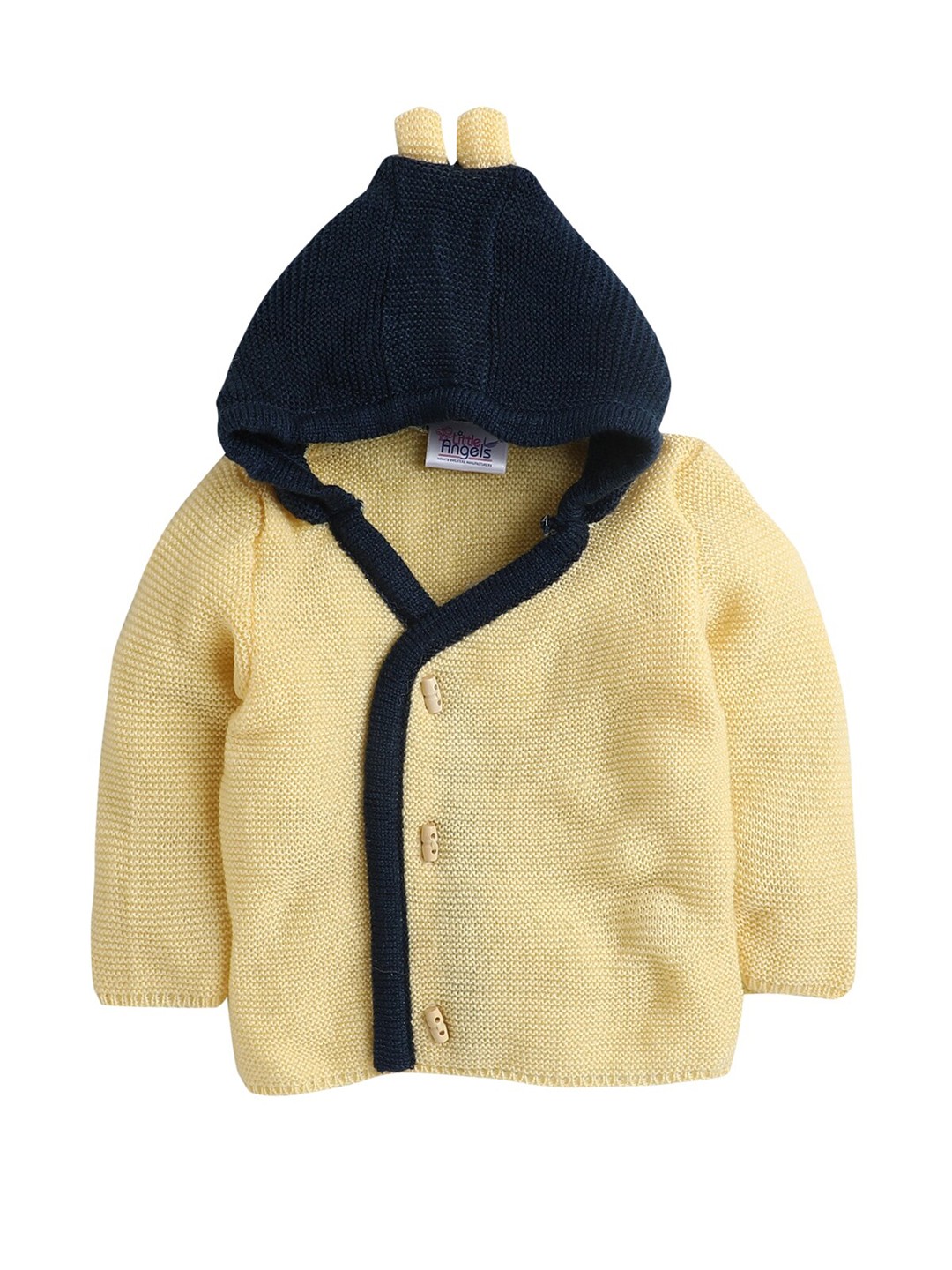

Little Angels Unisex Kids Navy Blue & Black Cable Knit Cardigan