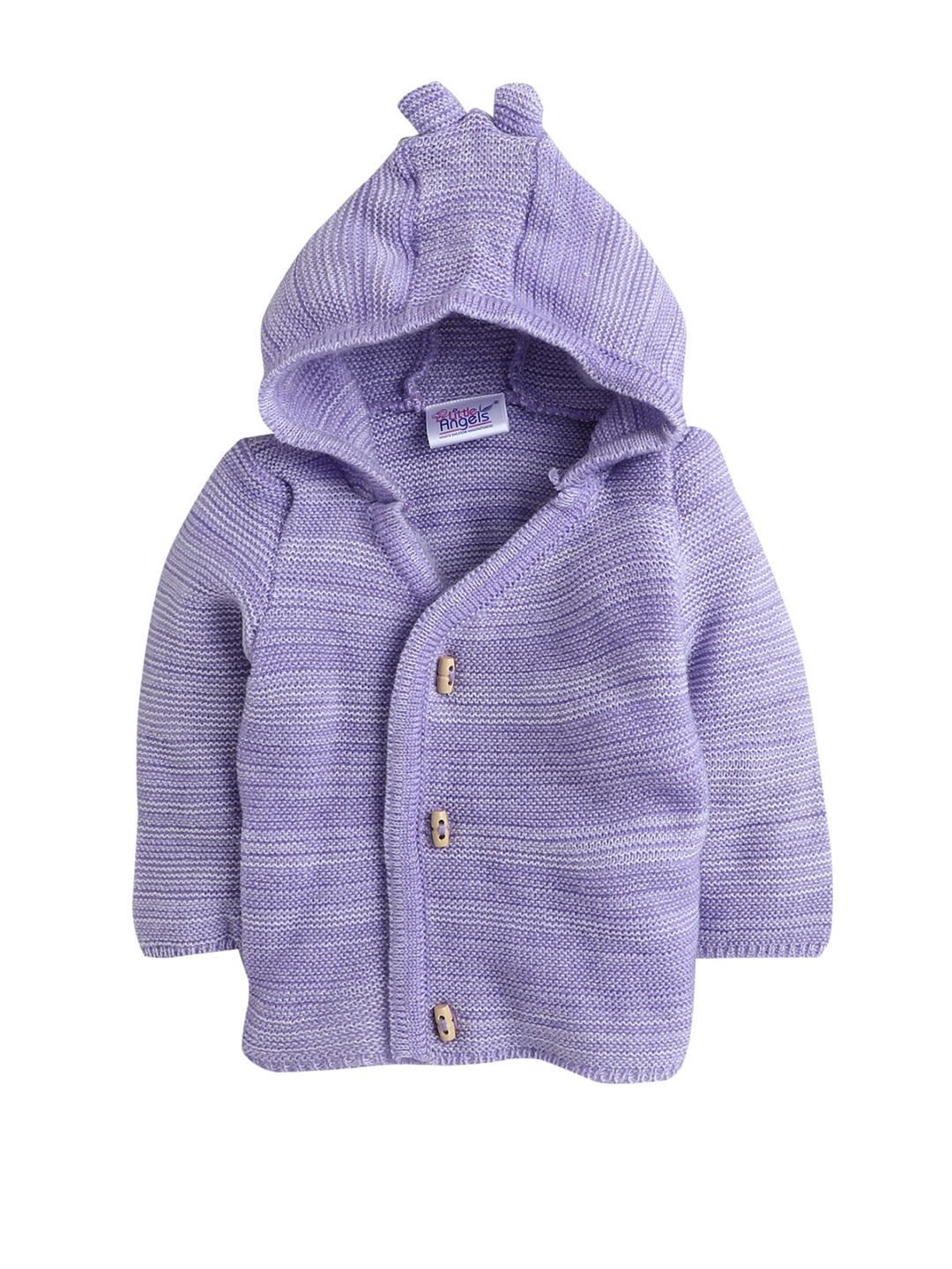

Little Angels Unisex Kids Purple Cable Knit Cardigan