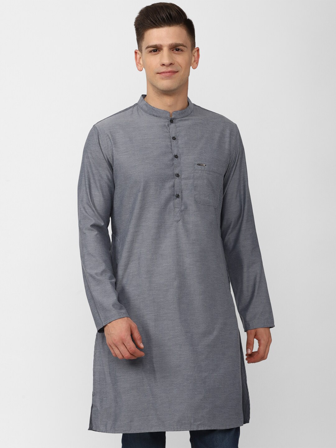 

Peter England Men Grey Kurta