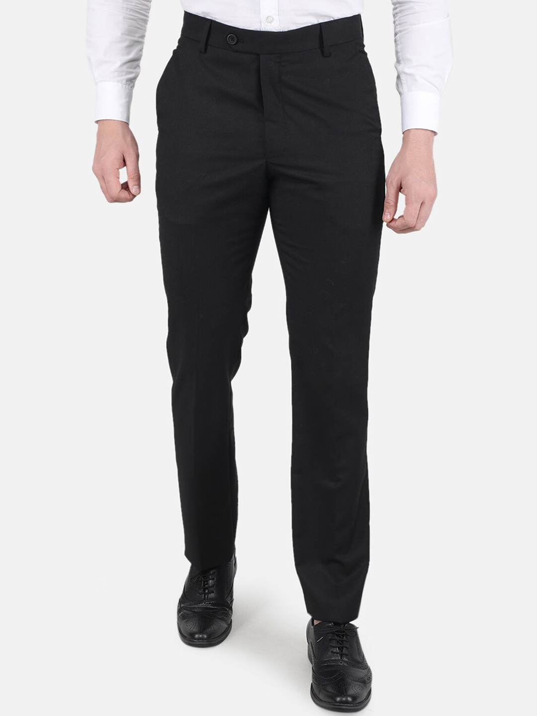

Monte Carlo Men Black Relaxed Easy Wash Formal Trousers