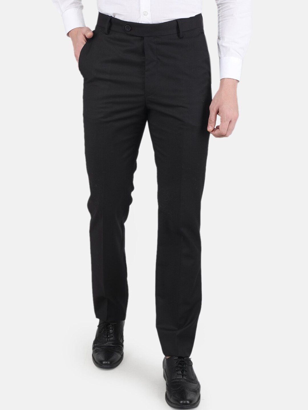 

Monte Carlo Men Brown Relaxed Easy Wash Formal Trousers