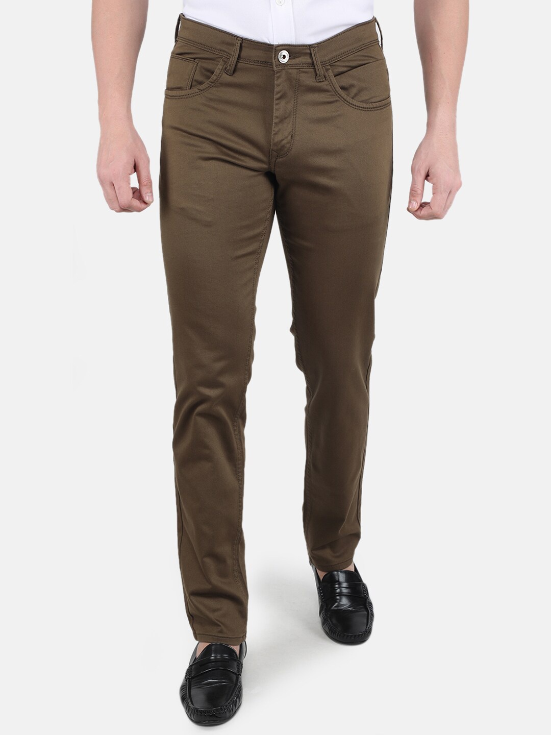 

Monte Carlo Men Brown Relaxed Skinny Fit Easy Wash Trousers