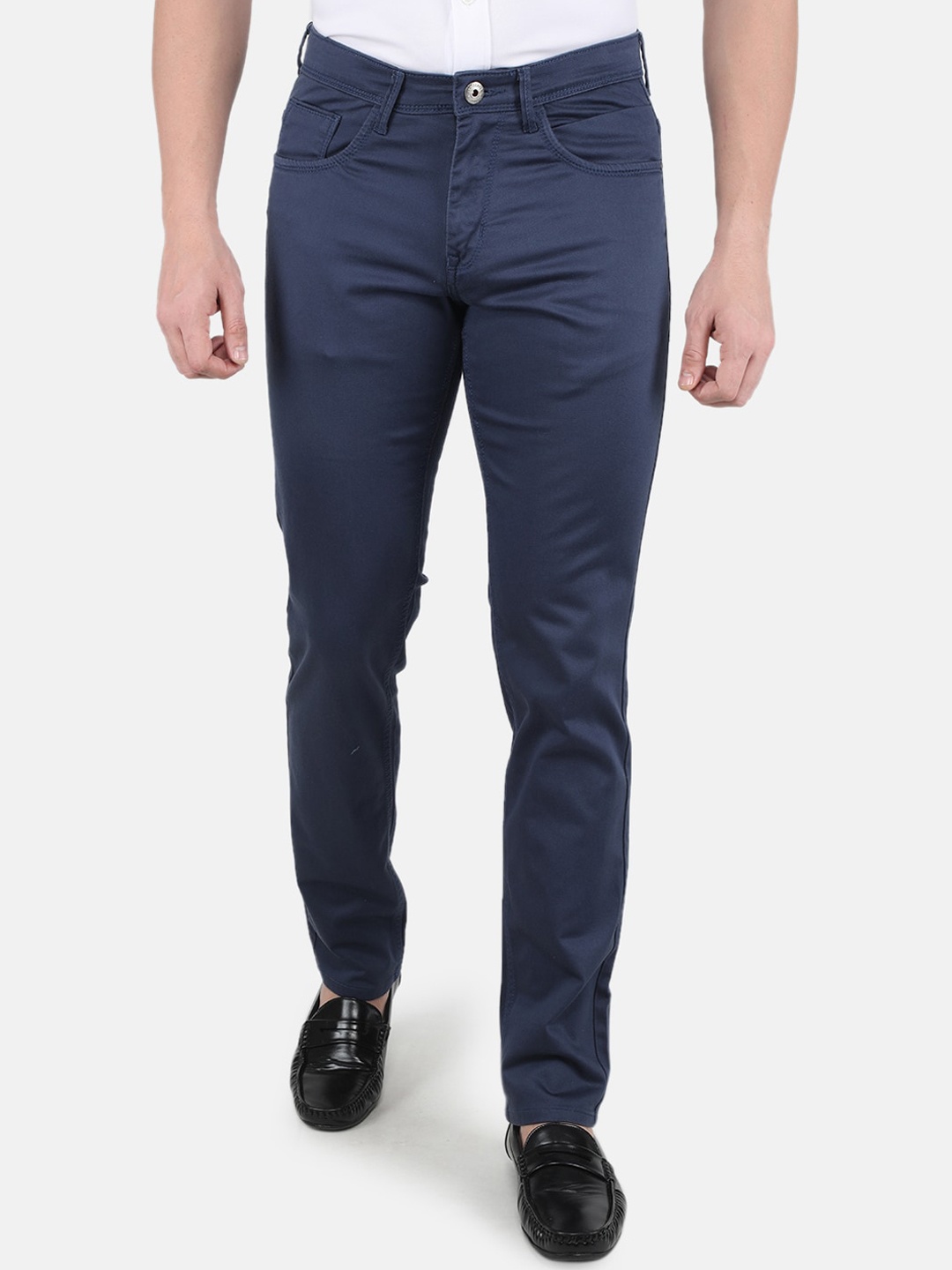 

Monte Carlo Men Blue Relaxed Skinny Fit Easy Wash Trousers