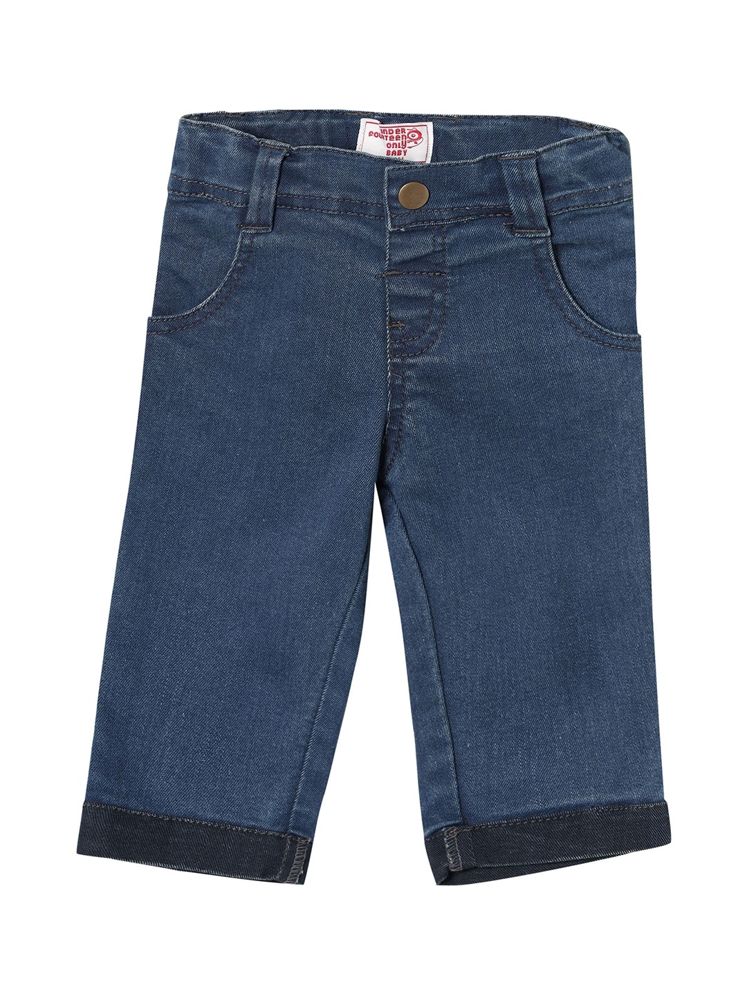 

UNDER FOURTEEN ONLY Unisex Kids Navy Blue Medium Shade Regular Fit Jeans