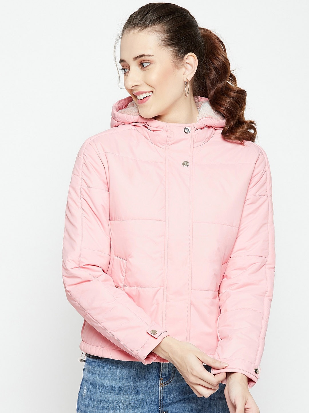 

Octave Women Pink Puffer Jacket