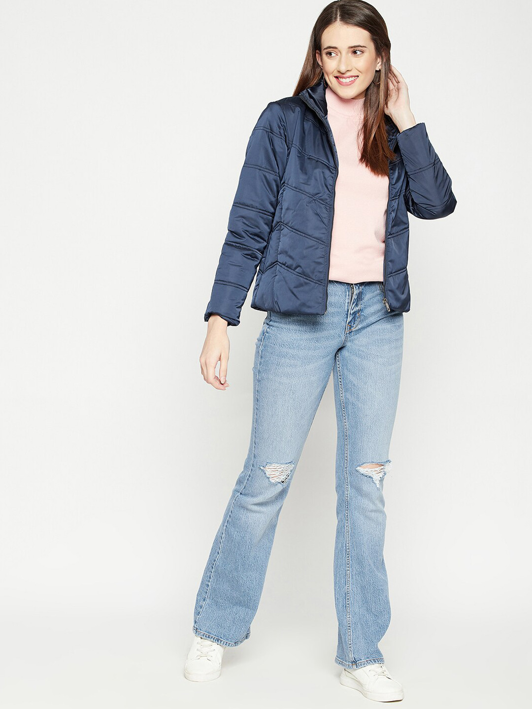 

Octave Women Navy Blue Padded Jacket