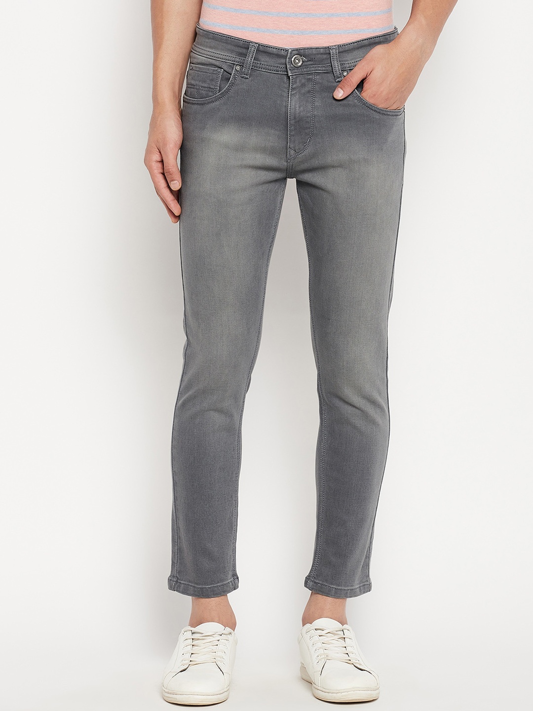 

Duke Men Grey Slim Fit Heavy Fade Light Shade Stretchable Jeans
