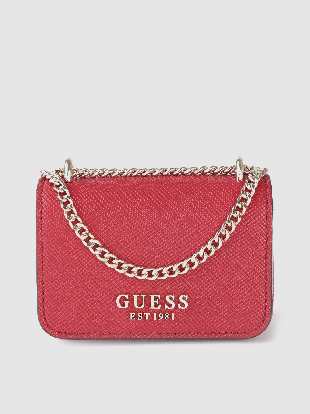 

GUESS Women Red Solid Structured Sling Bag