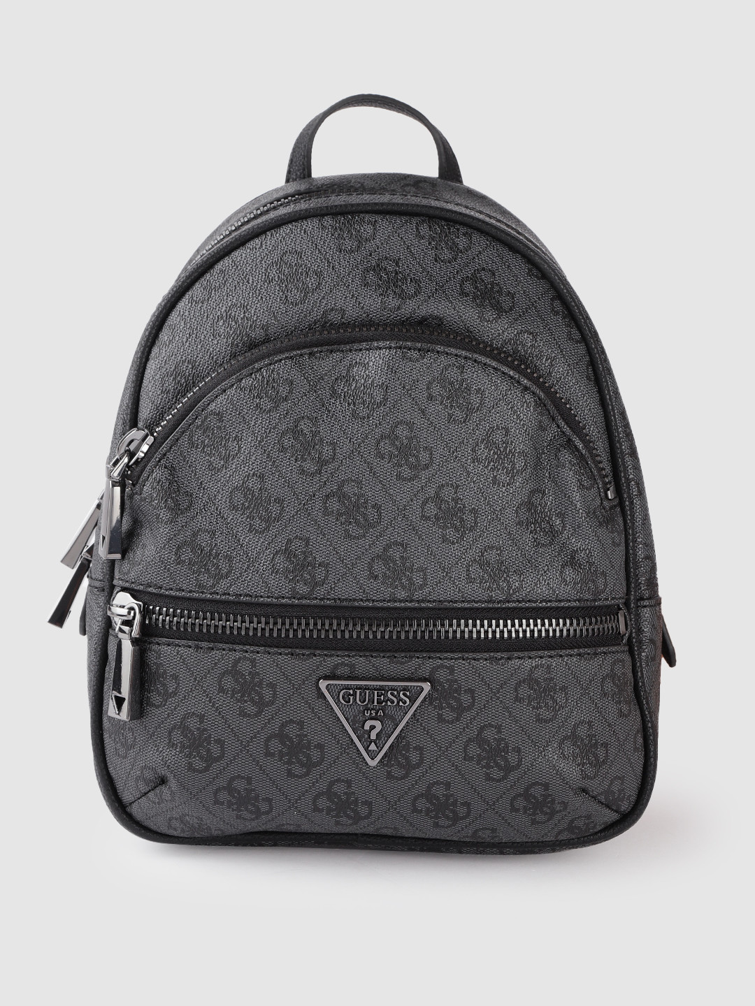 

GUESS Women Black Brand Logo Print Backpack