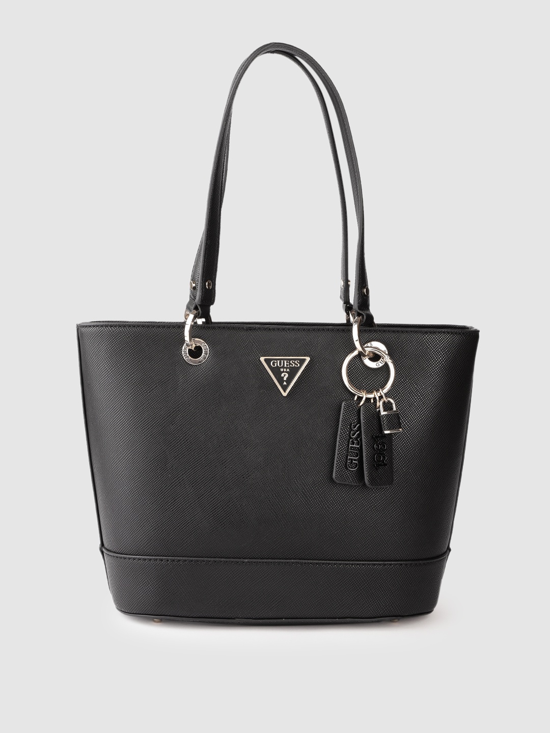 

GUESS Women Black Solid PU Structured Shoulder Bag