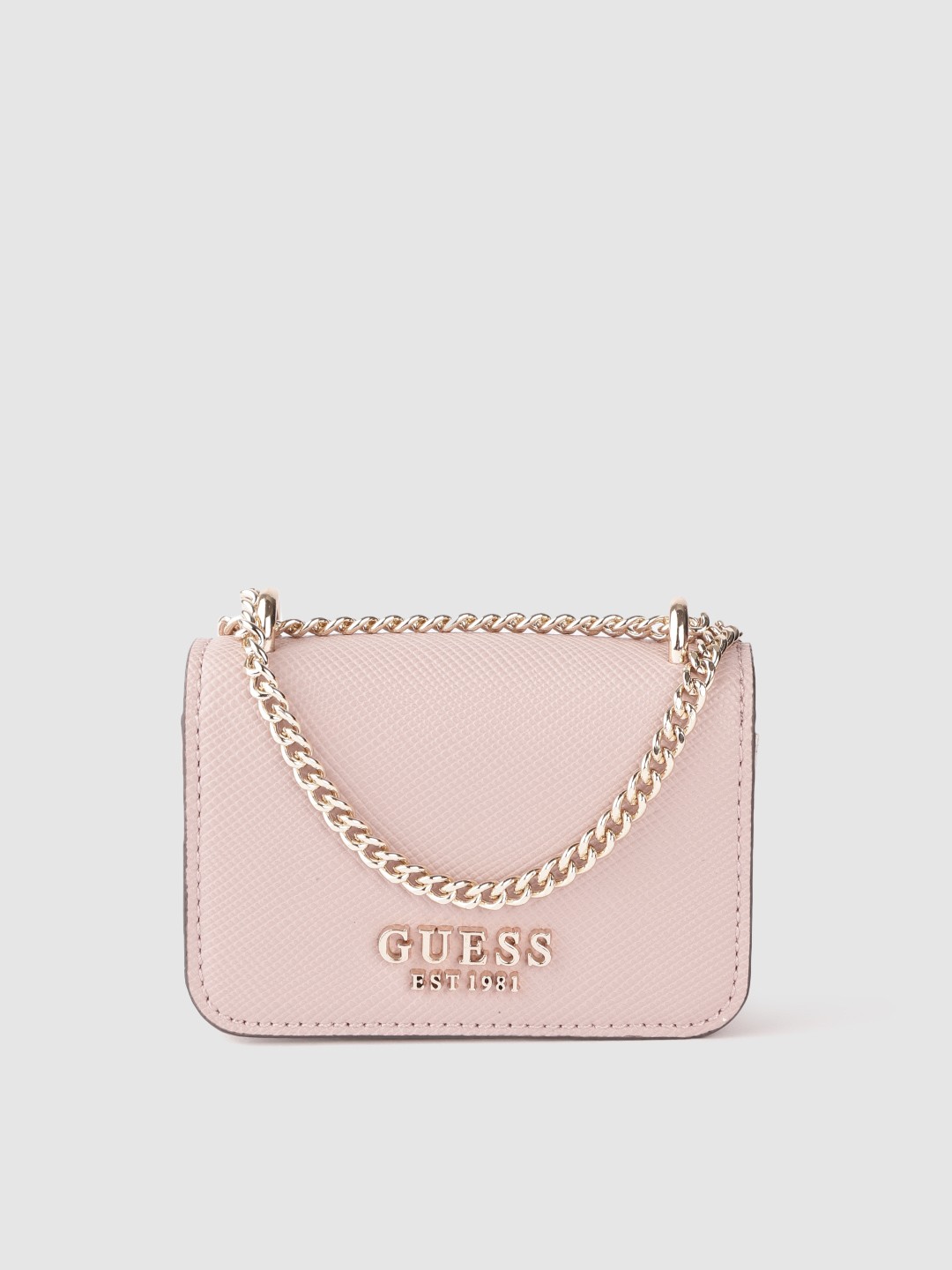 

GUESS Women Pink Solid Structured Sling Bag