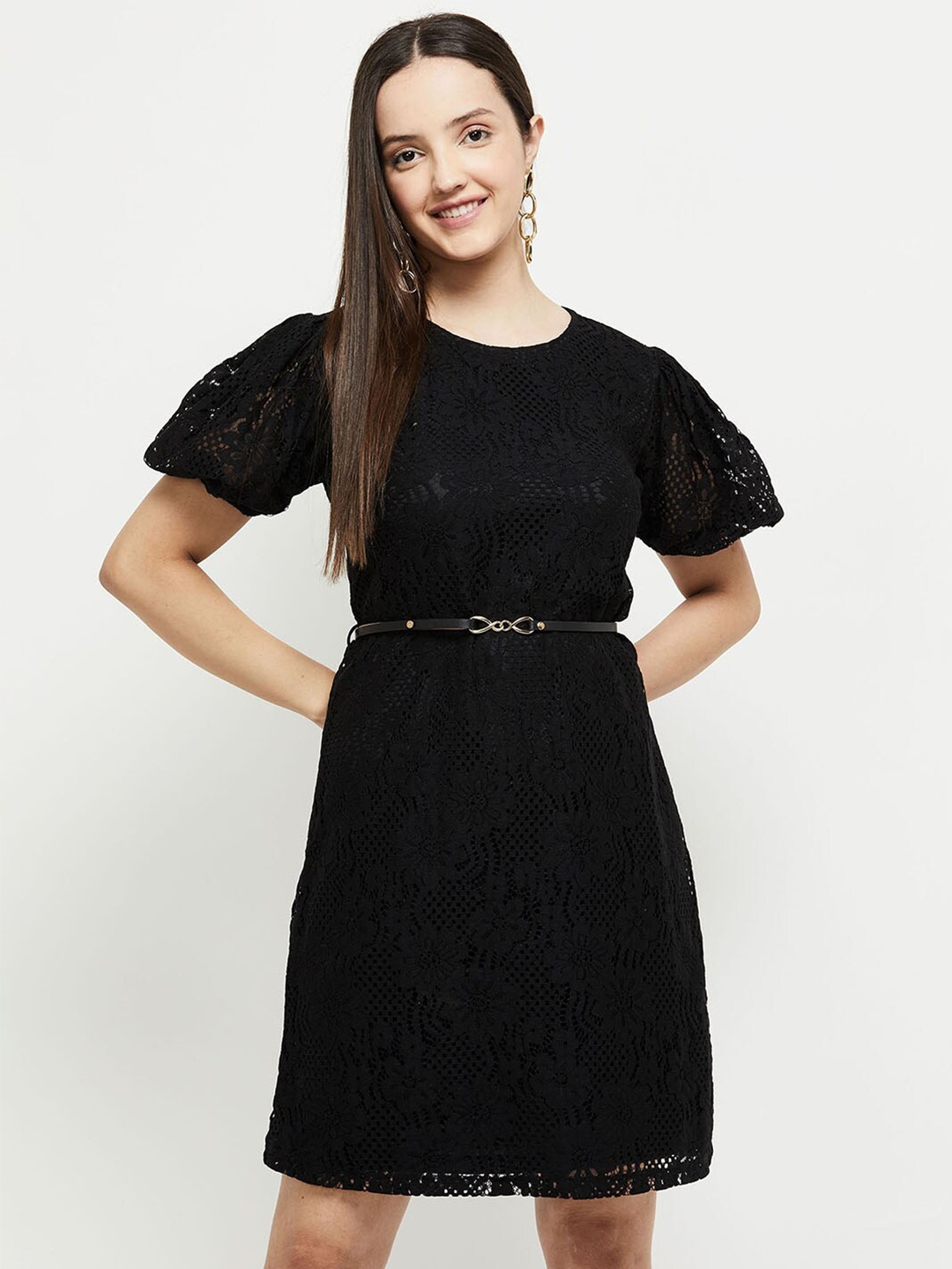 

max Black Sheath Dress