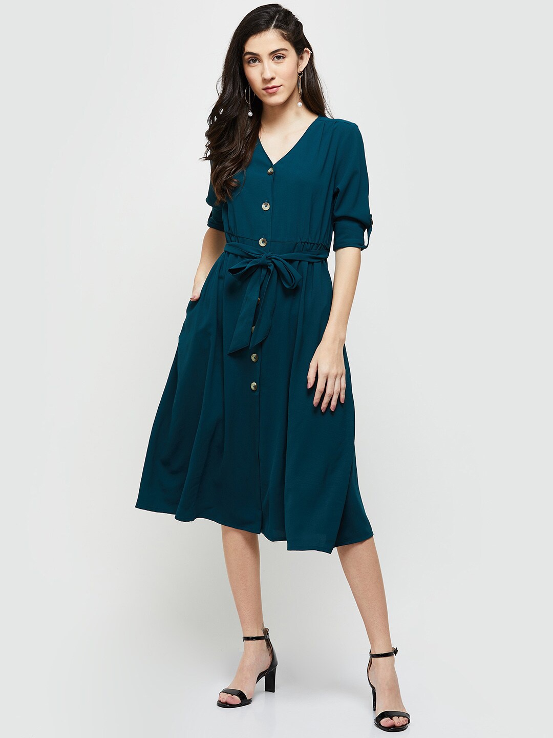 

max Teal Midi Dress