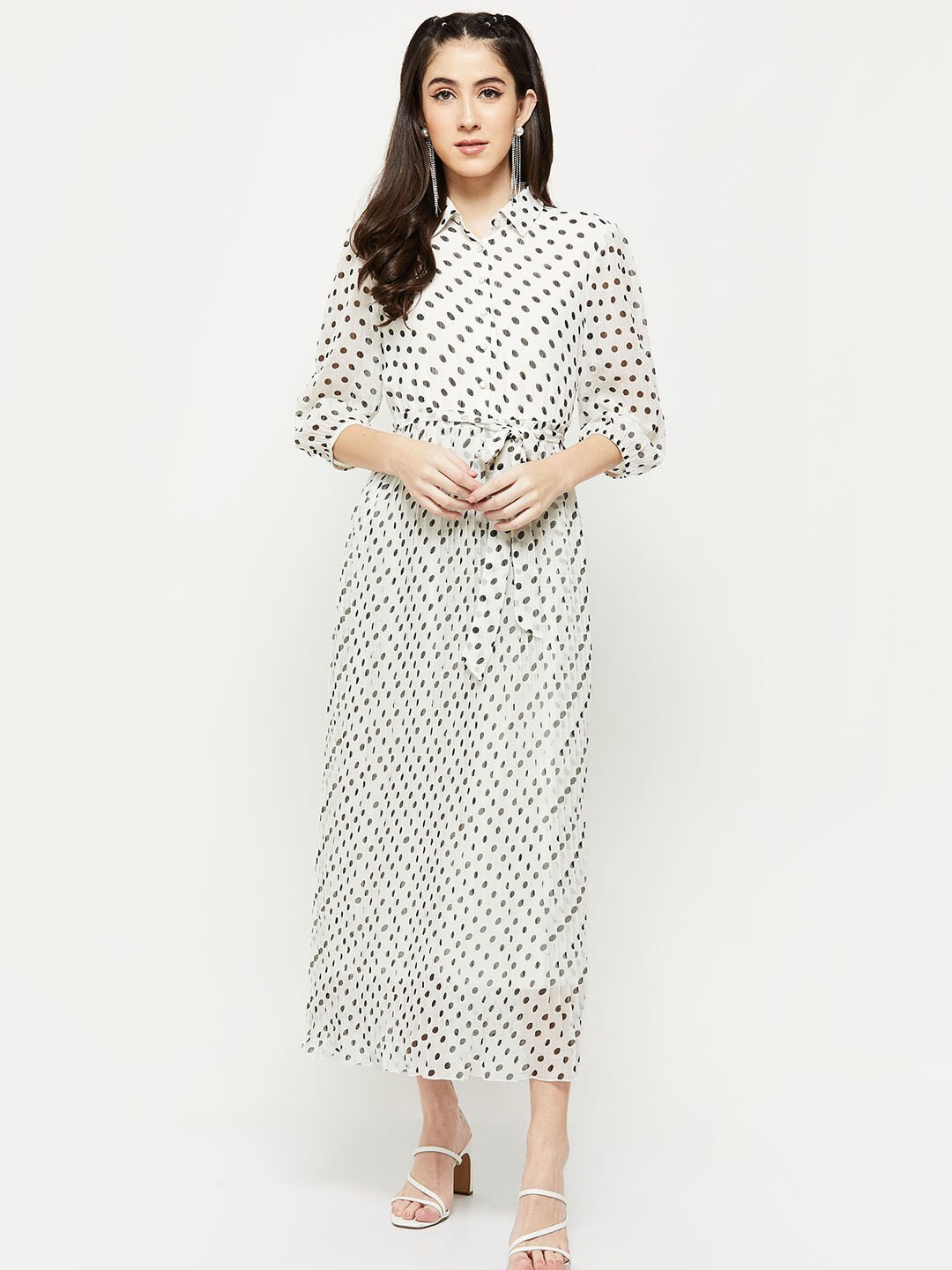 

max White & Black Maxi Maxi Dress