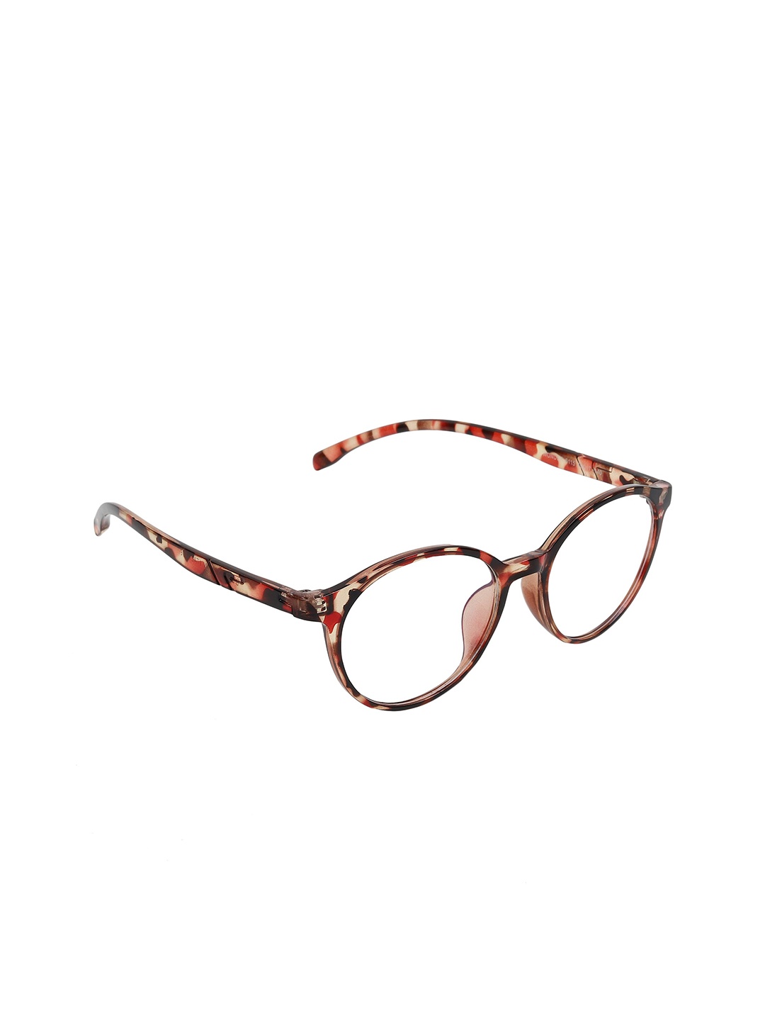 

GARTH Unisex Clear Lens & Brown Round Sunglasses with UV Protected Lens JACQ_RND_BRN_GRT, Transparent