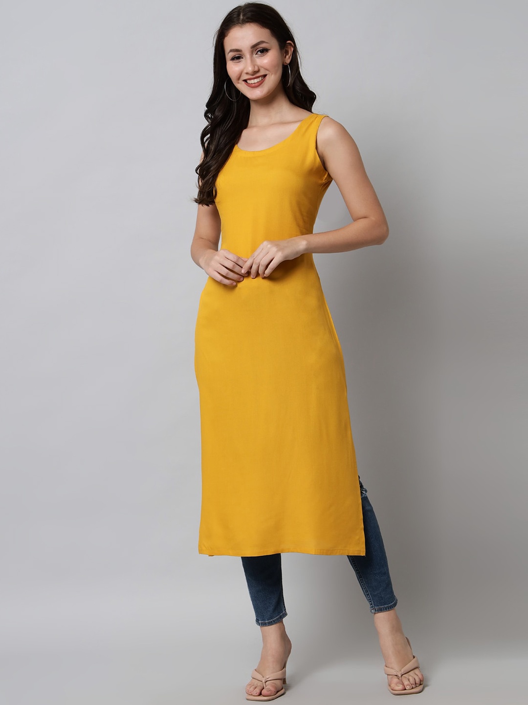 

KALINI Women Yellow Kurta