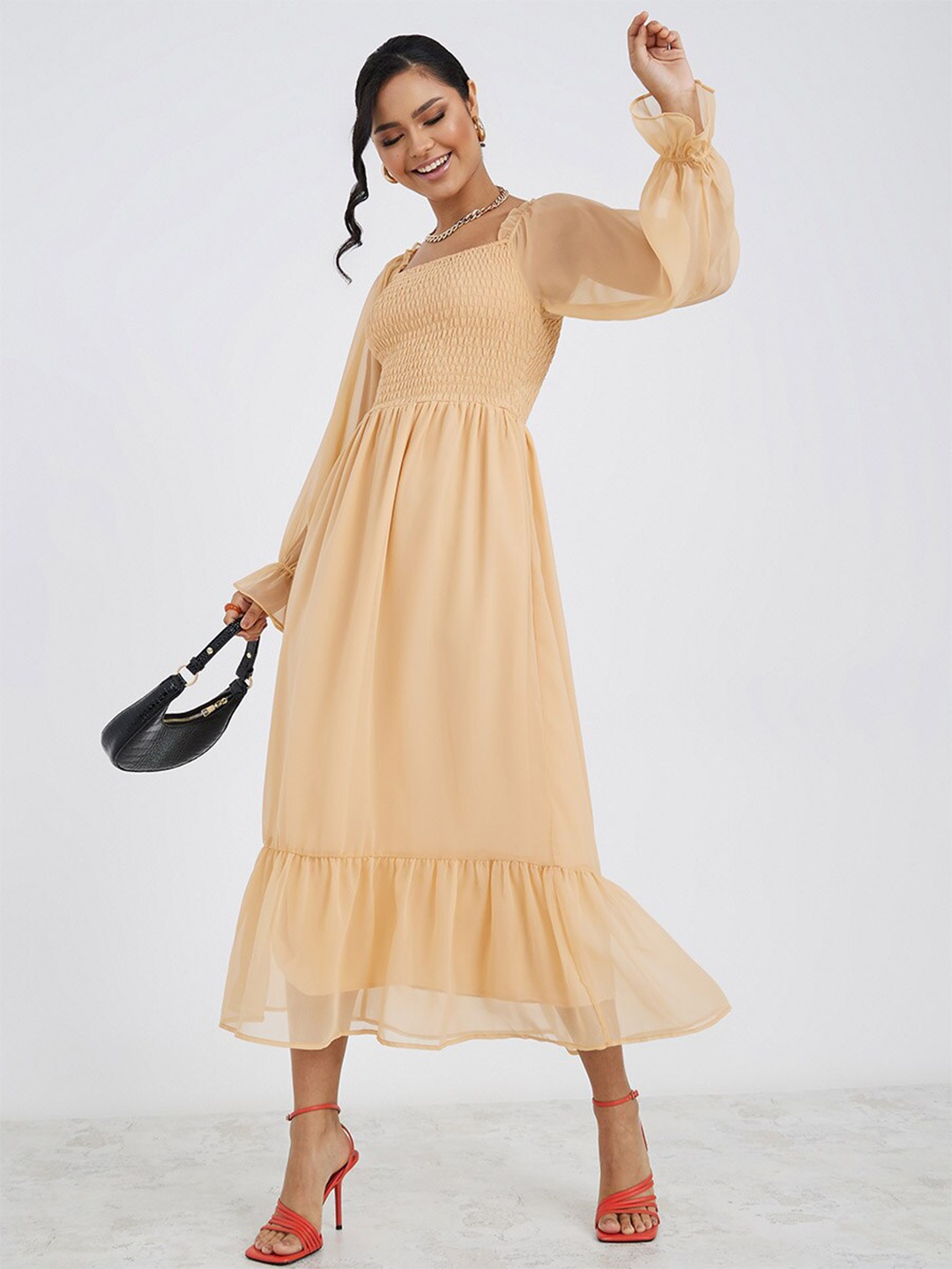 

Styli Beige Midi Dress