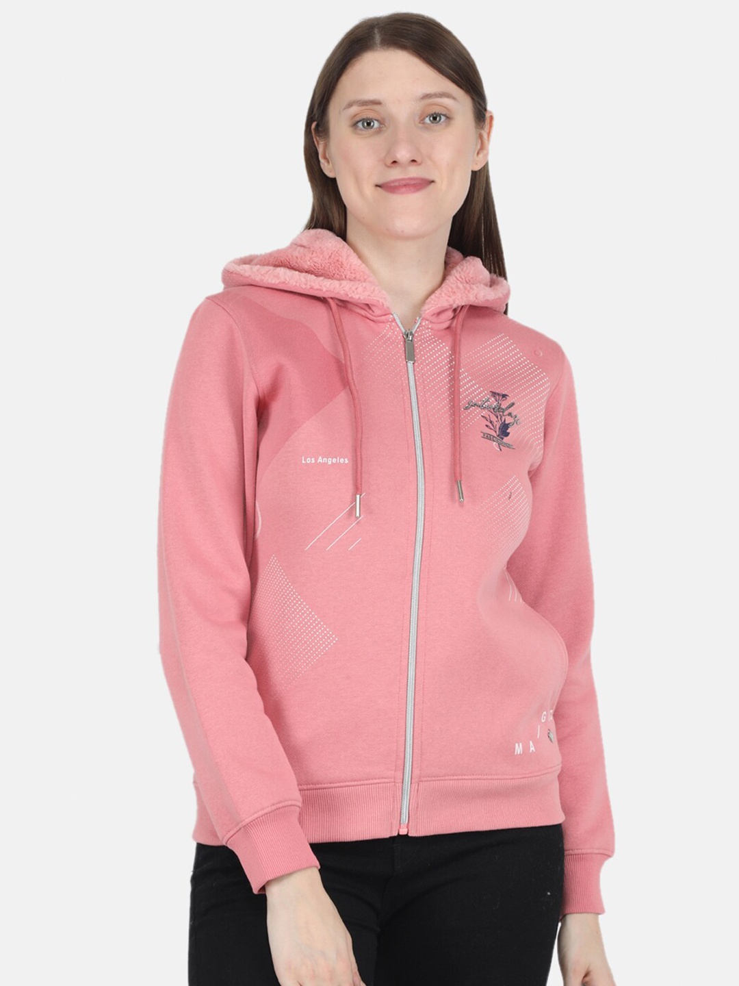 

Monte Carlo Women Pink Hooded Sweatshirt