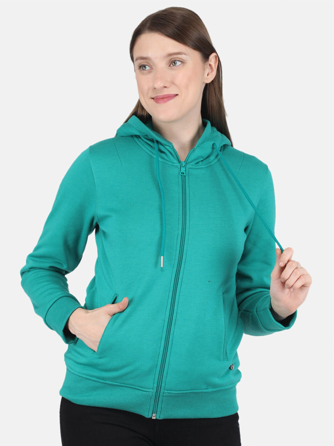 

Monte Carlo Women Green Hooded Sweatshirt
