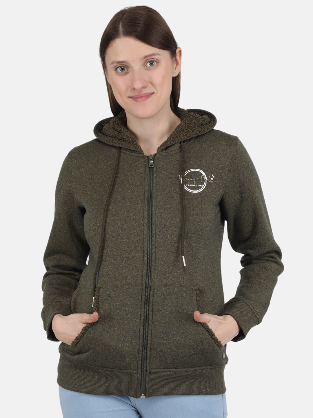 

Monte Carlo Women Green Hooded Sweatshirt