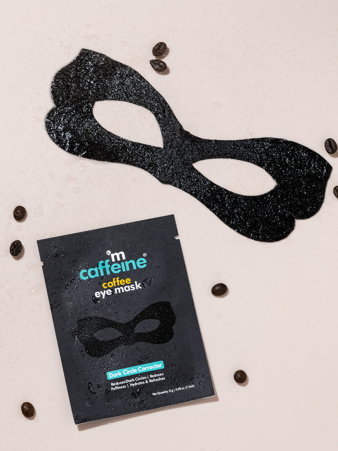 

MCaffeine Set Of 3 Coffee Eye Mask Dark Circle Corrector 8g Each, Black