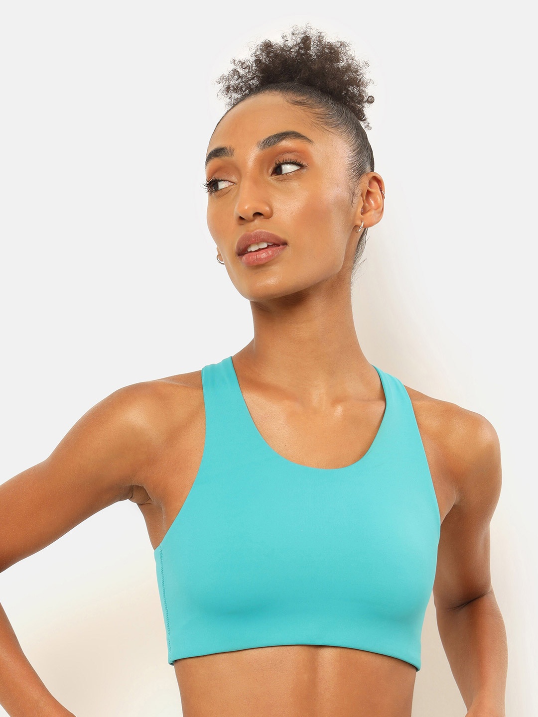 

cultsportone Essential Racerback Sports Bra 700416, Blue