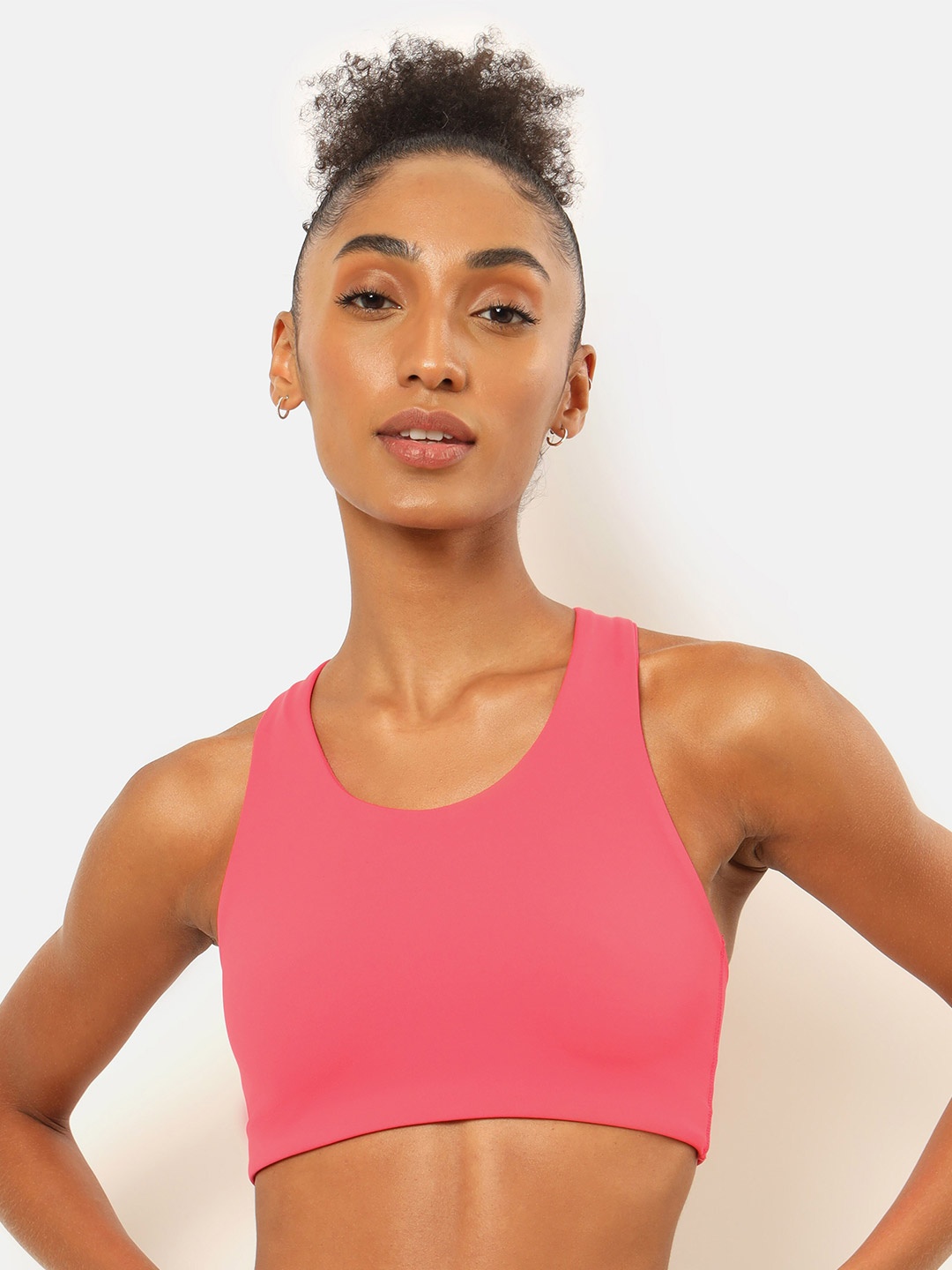 

cultsportone Essential Racerback Sports Bra, Pink