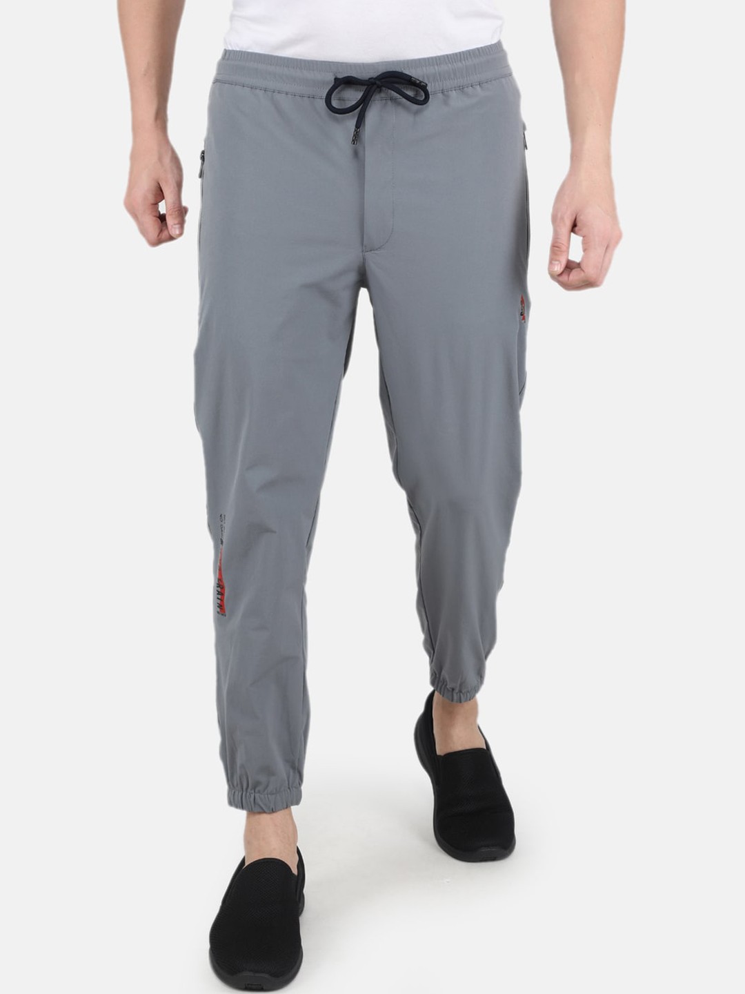 

Monte Carlo Men Plus Size Grey Solid Joggers