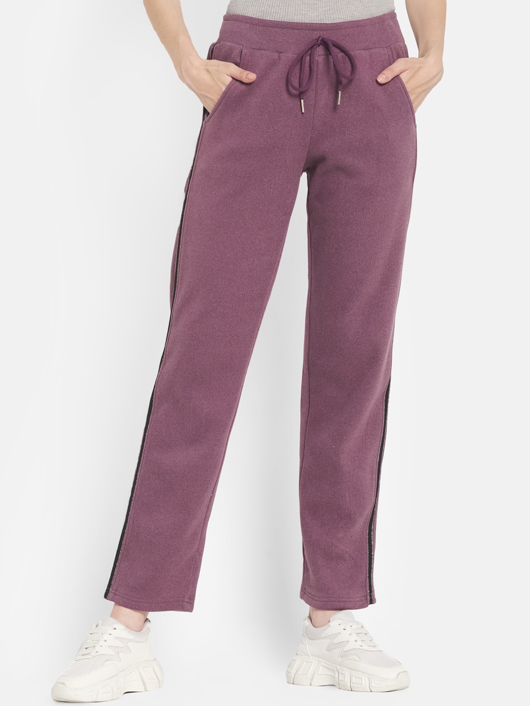 

Monte Carlo Women Purple Colored Solid Track Pant