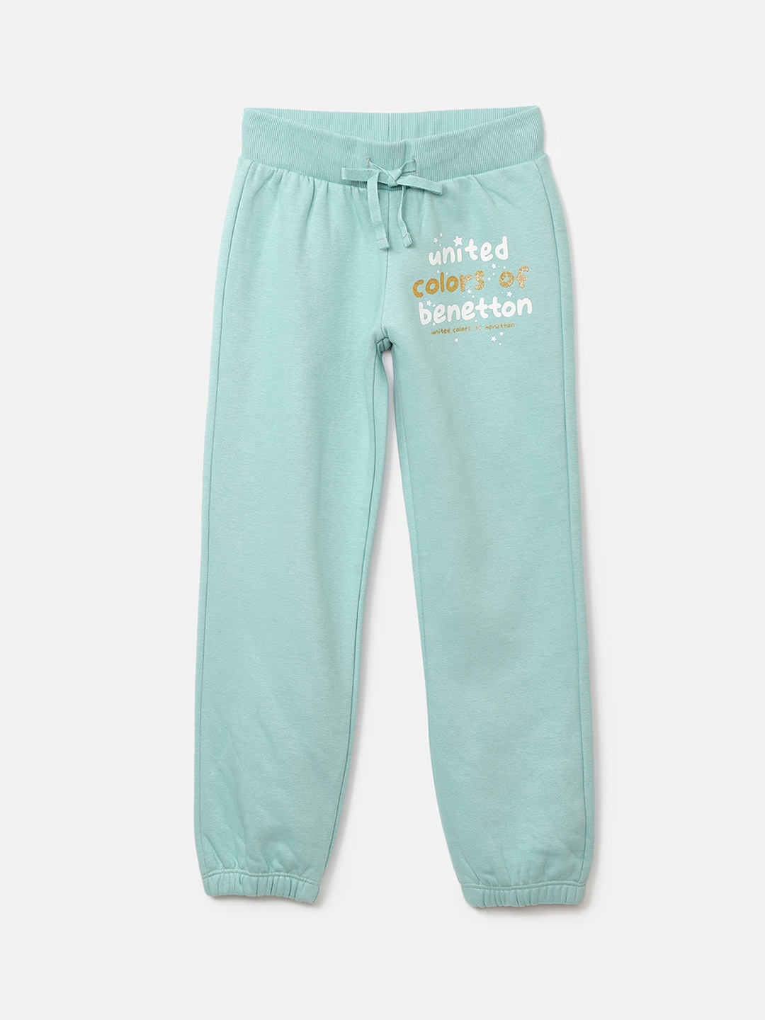 

United Colors of Benetton Girls Blue Logo Printed Joggers