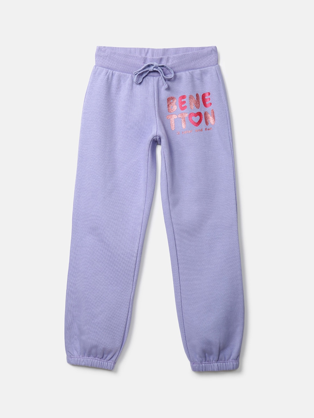 

United Colors of Benetton Infant Girls Lavender Coloured Solid Joggers