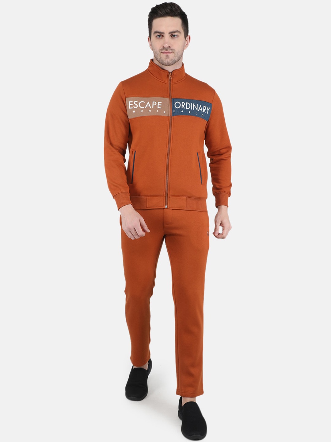 

Monte Carlo Men Rust Coloured Solid Tracksuits