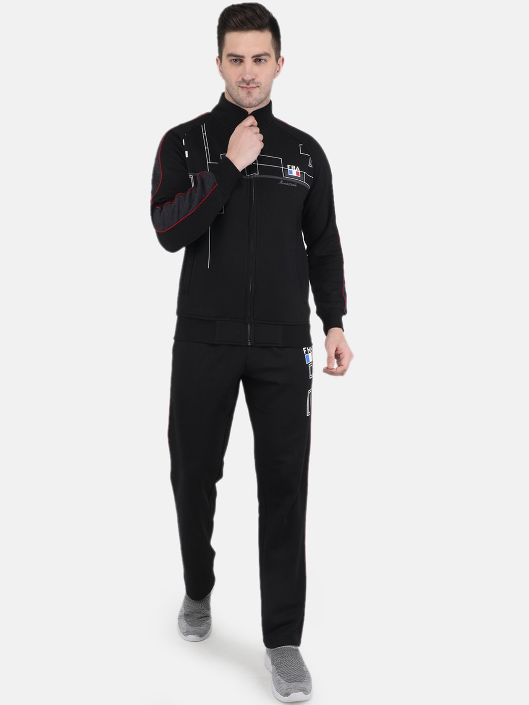 

Monte Carlo Men Black Printed Tracksuit