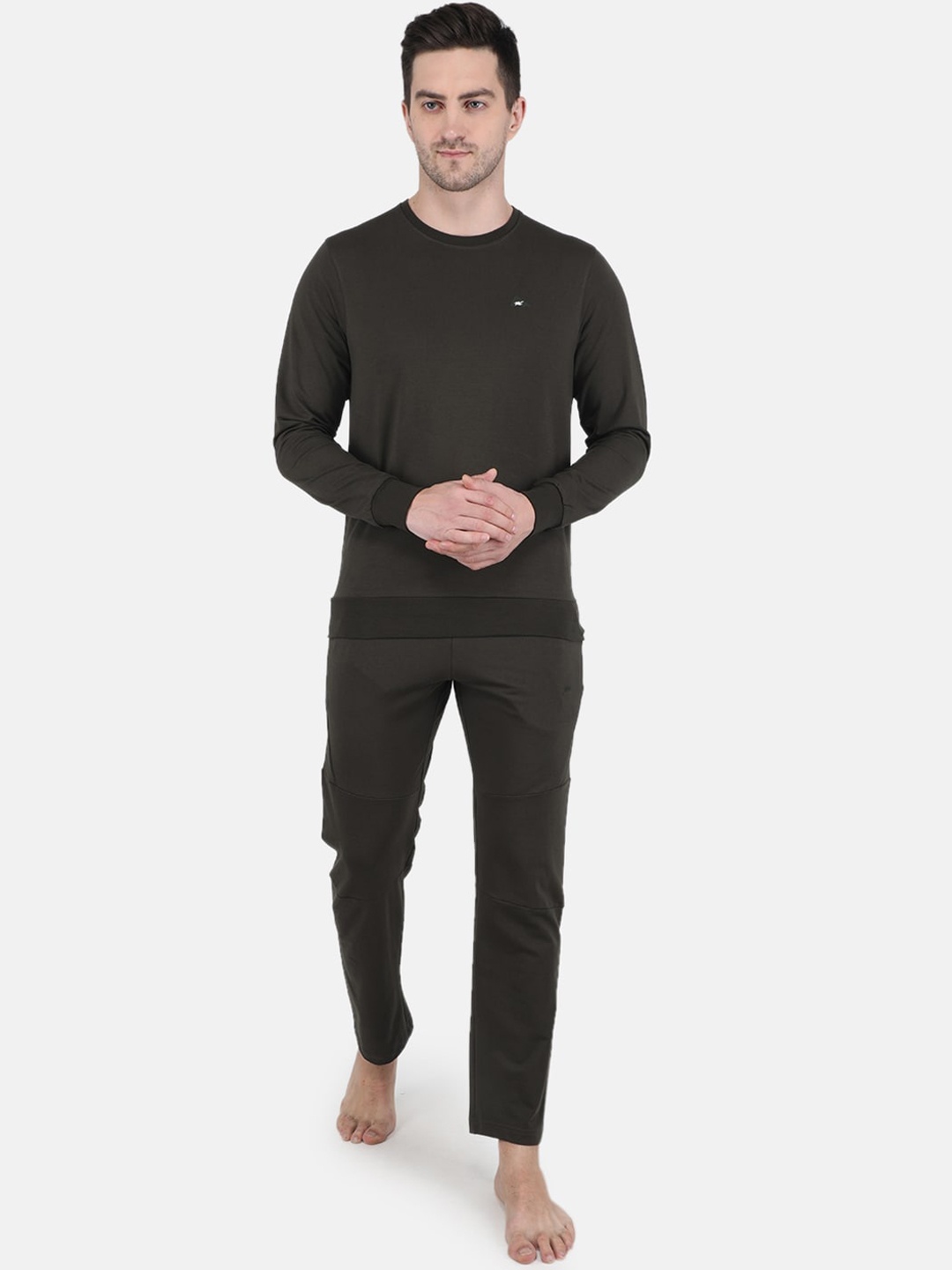 

Monte Carlo Men Olive Green Solid Tracksuit