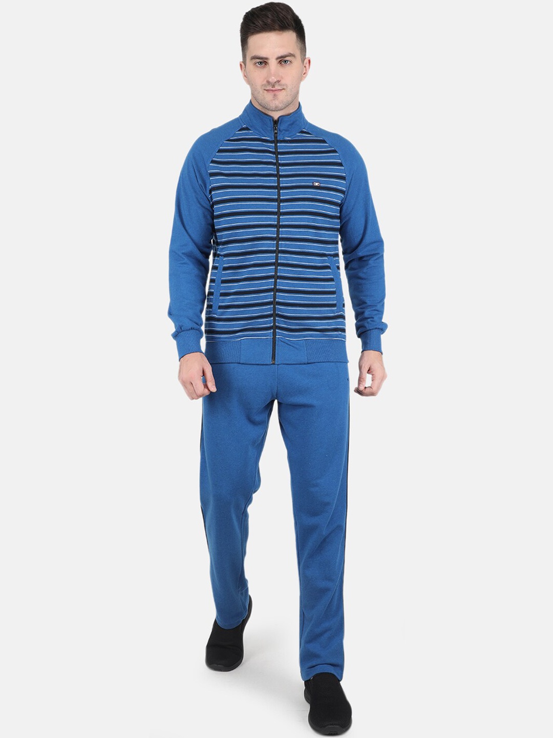 

Monte Carlo Men Blue Striped Tracksuit