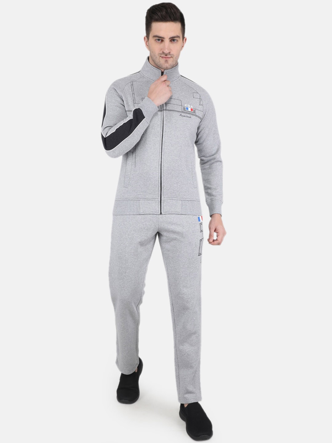 

Monte Carlo Men Grey Printed Tracksuits