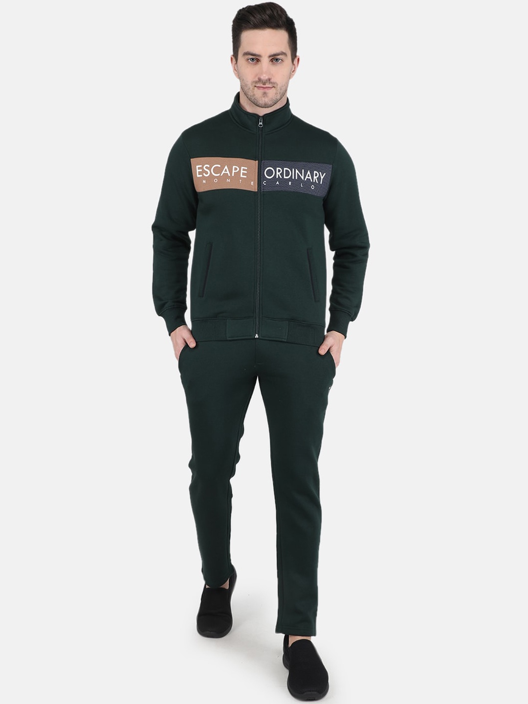 

Monte Carlo Men Green Printed Tracksuits