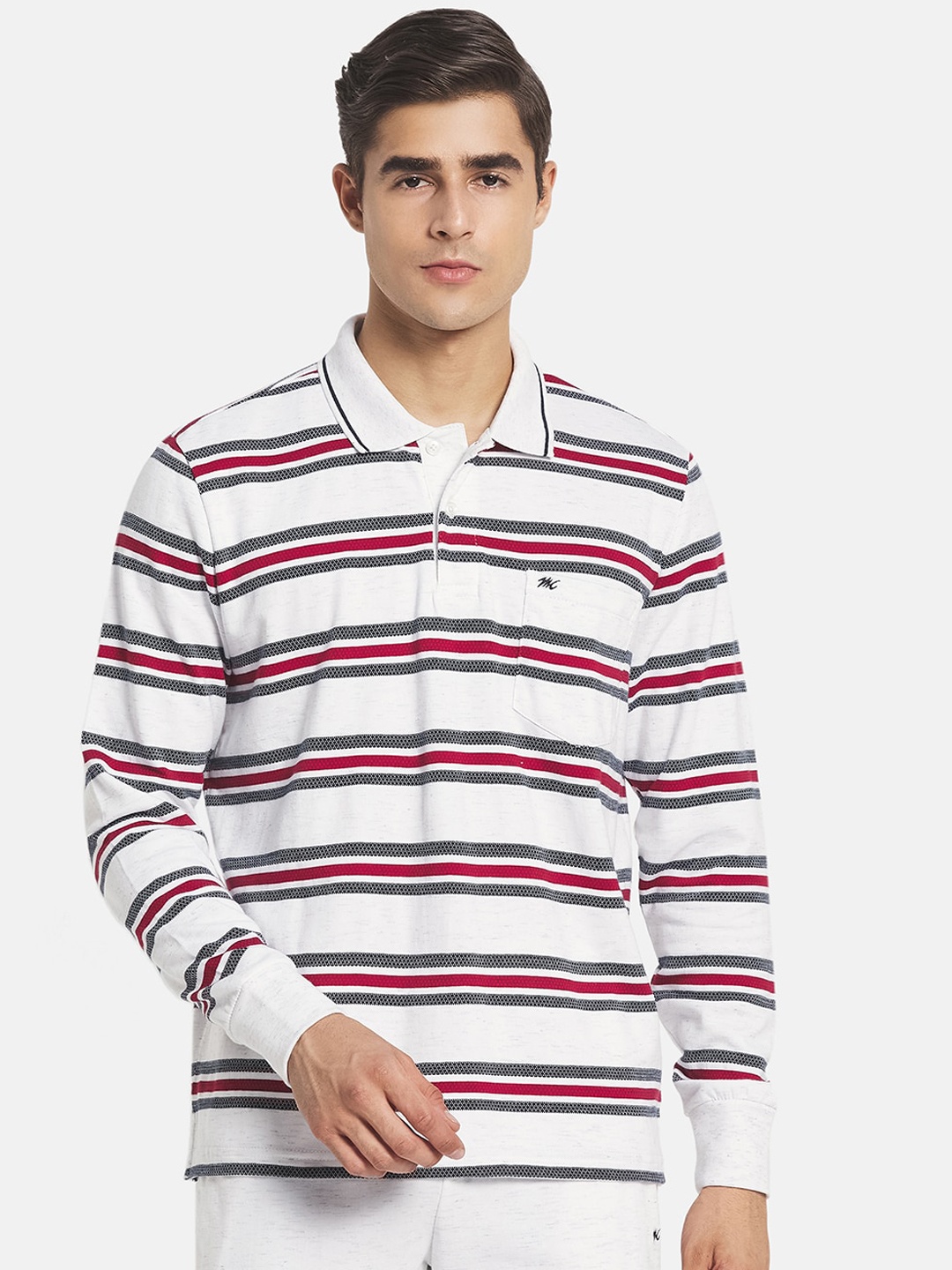 

Monte Carlo Men White & Red Striped Tracksuits