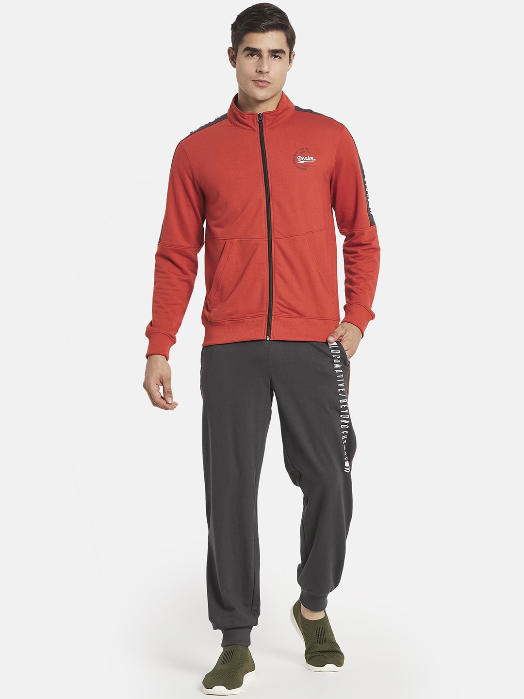 

Monte Carlo Men Black & Red Solid Tracksuit