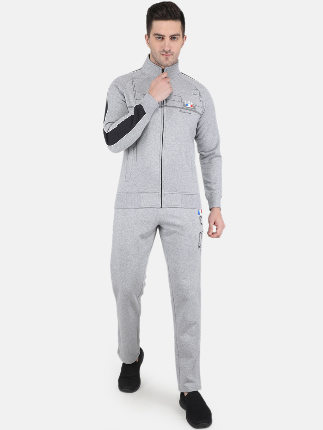 

Monte Carlo Men Grey Solid Tracksuits