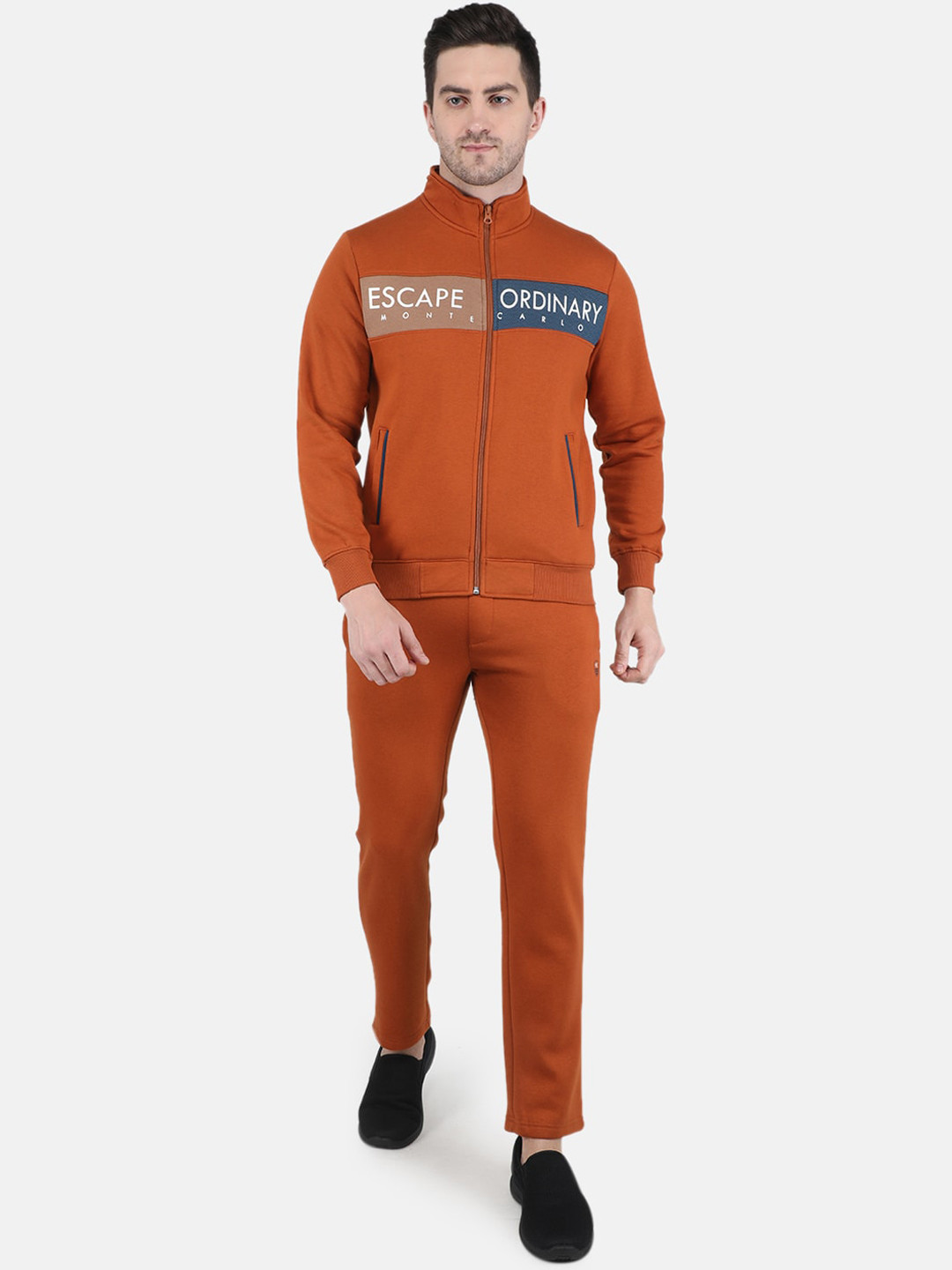 

Monte Carlo Men Rust Printed Tracksuits