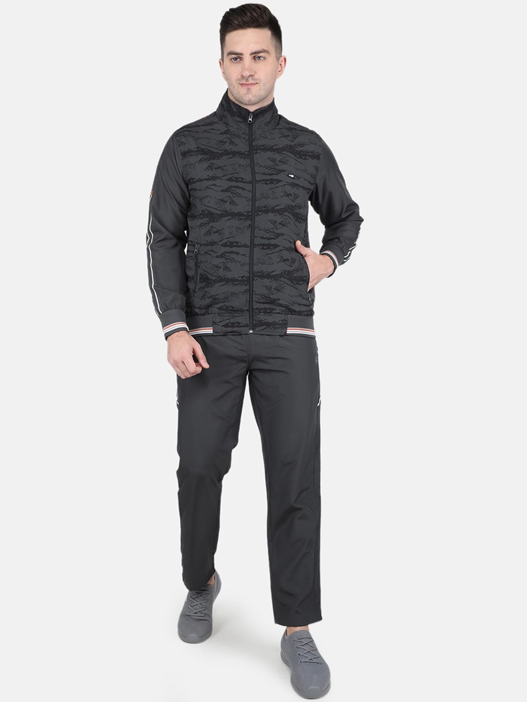 

Monte Carlo Men Grey Printed Tracksuits