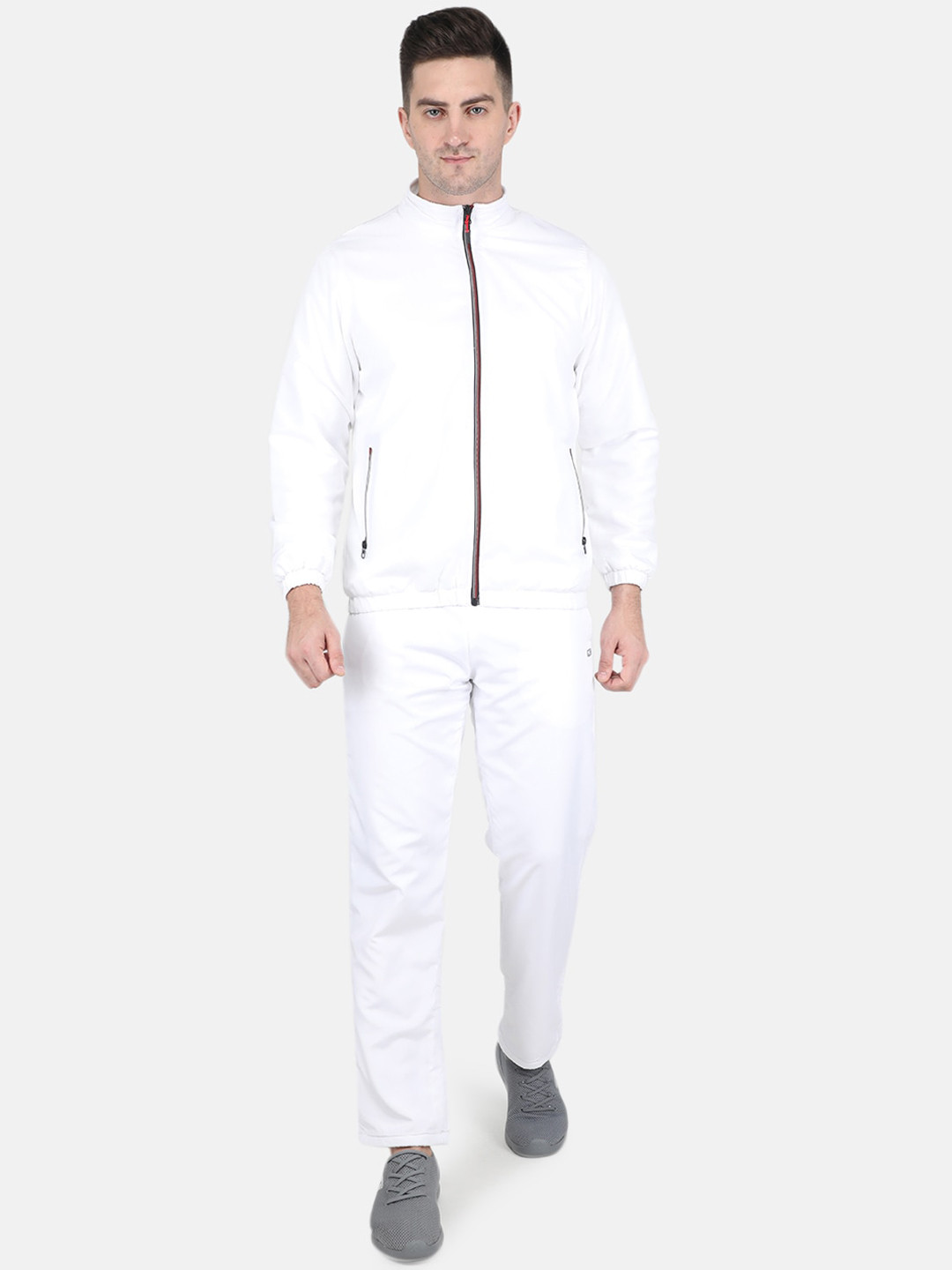 

Monte Carlo Men White Solid Tracksuits