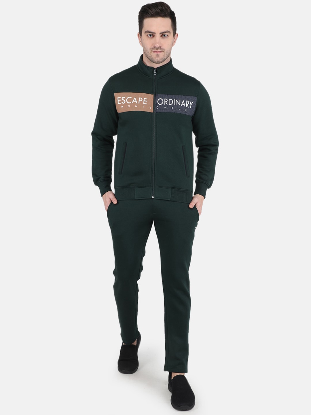

Monte Carlo Men Green Printed Tracksuits