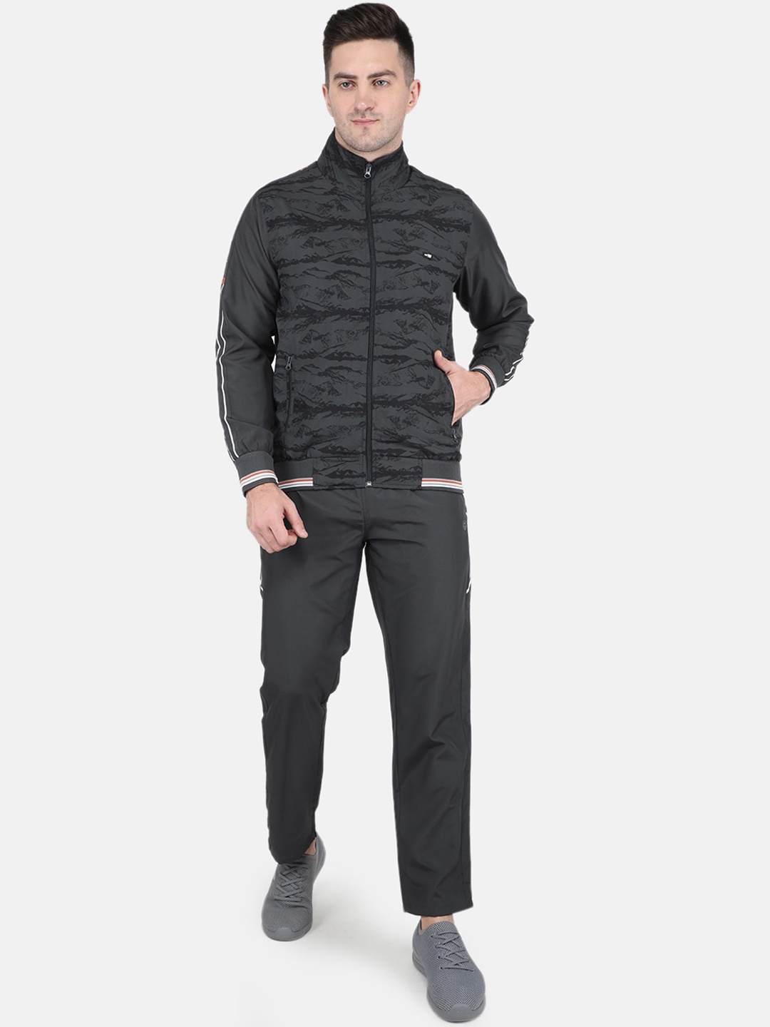 

Monte Carlo Men Grey Printed Tracksuits