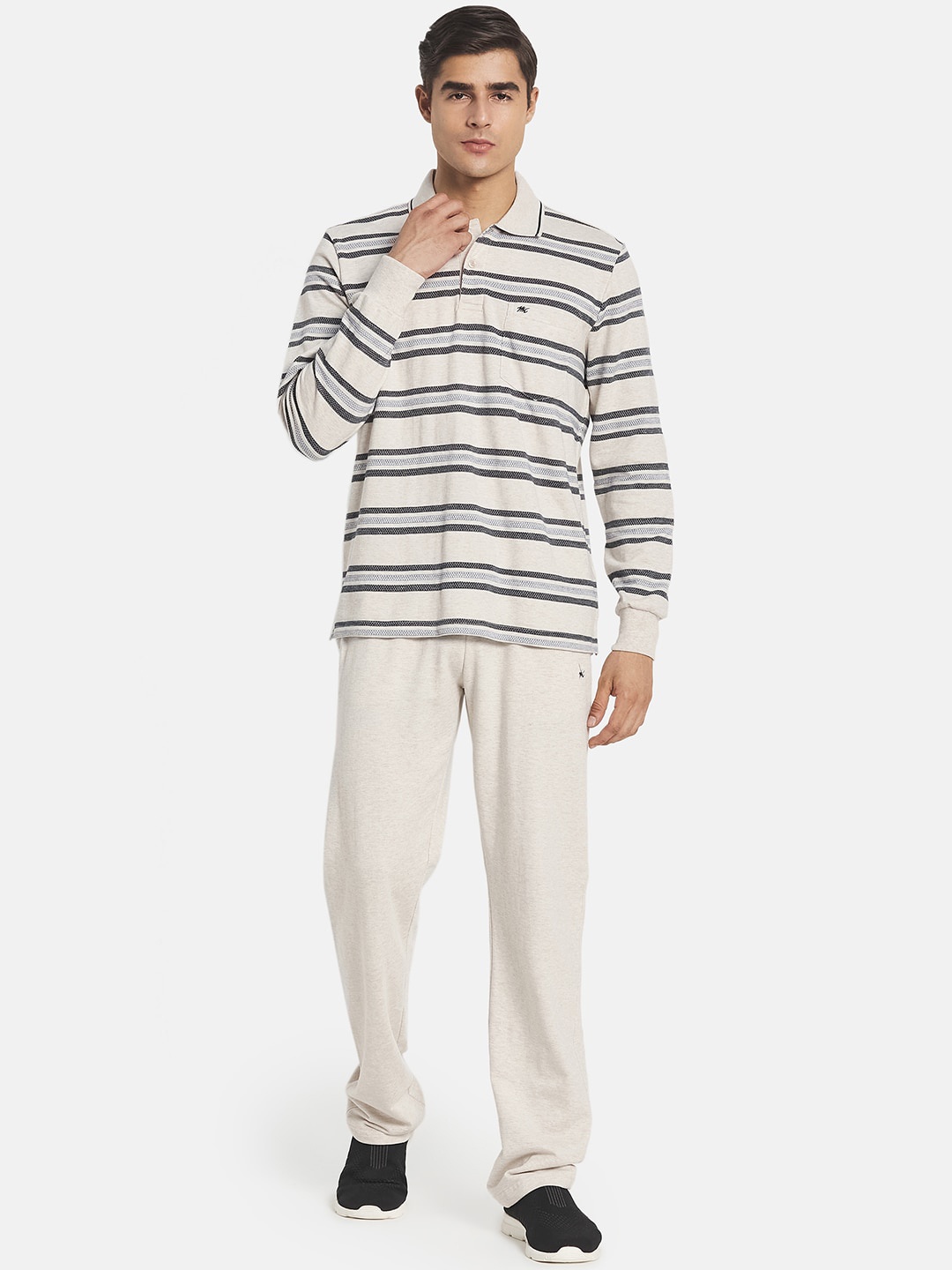 

Monte Carlo Men Off White Striped Tracksuits