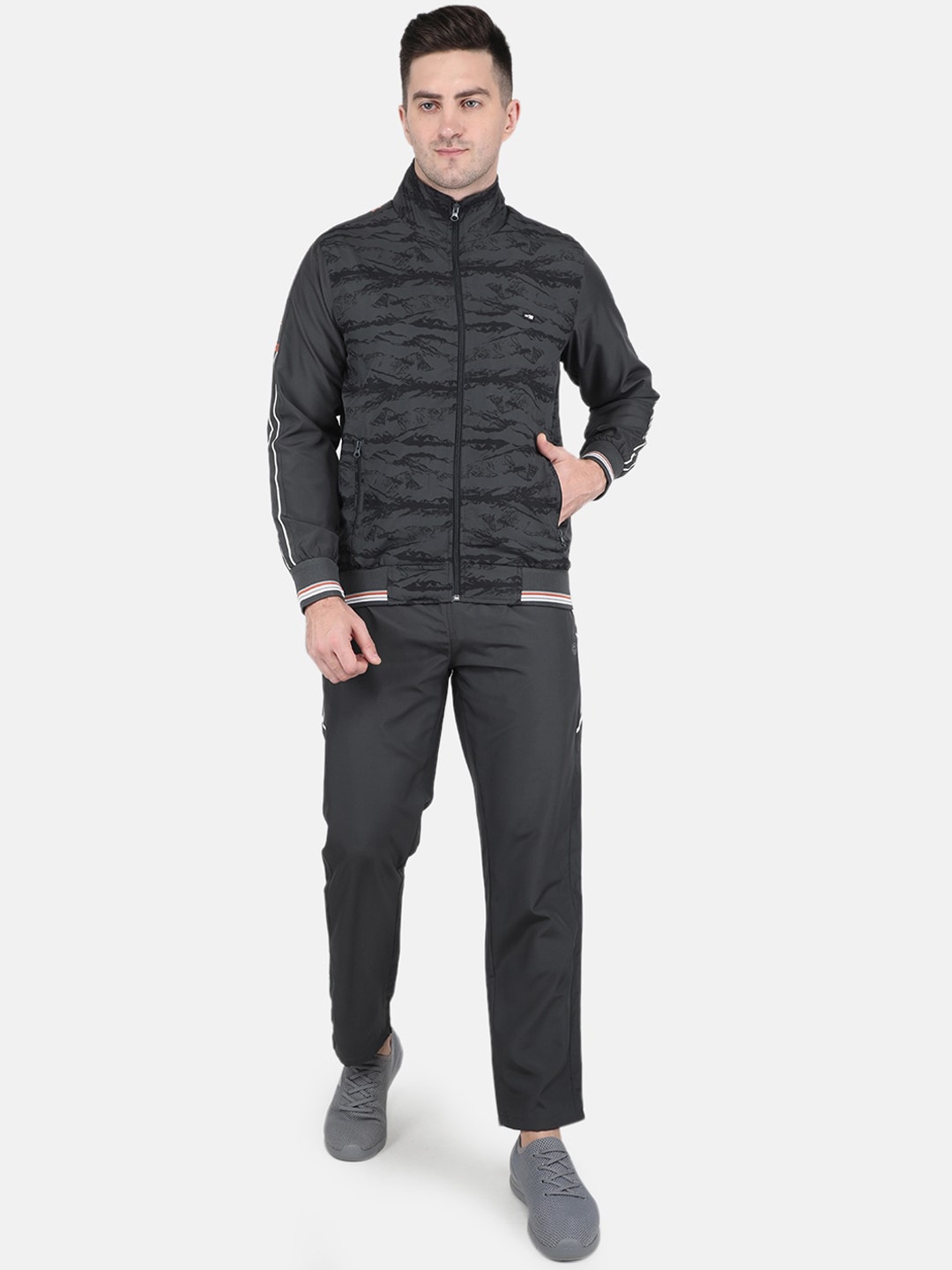 

Monte Carlo Men Grey Printed Tracksuits
